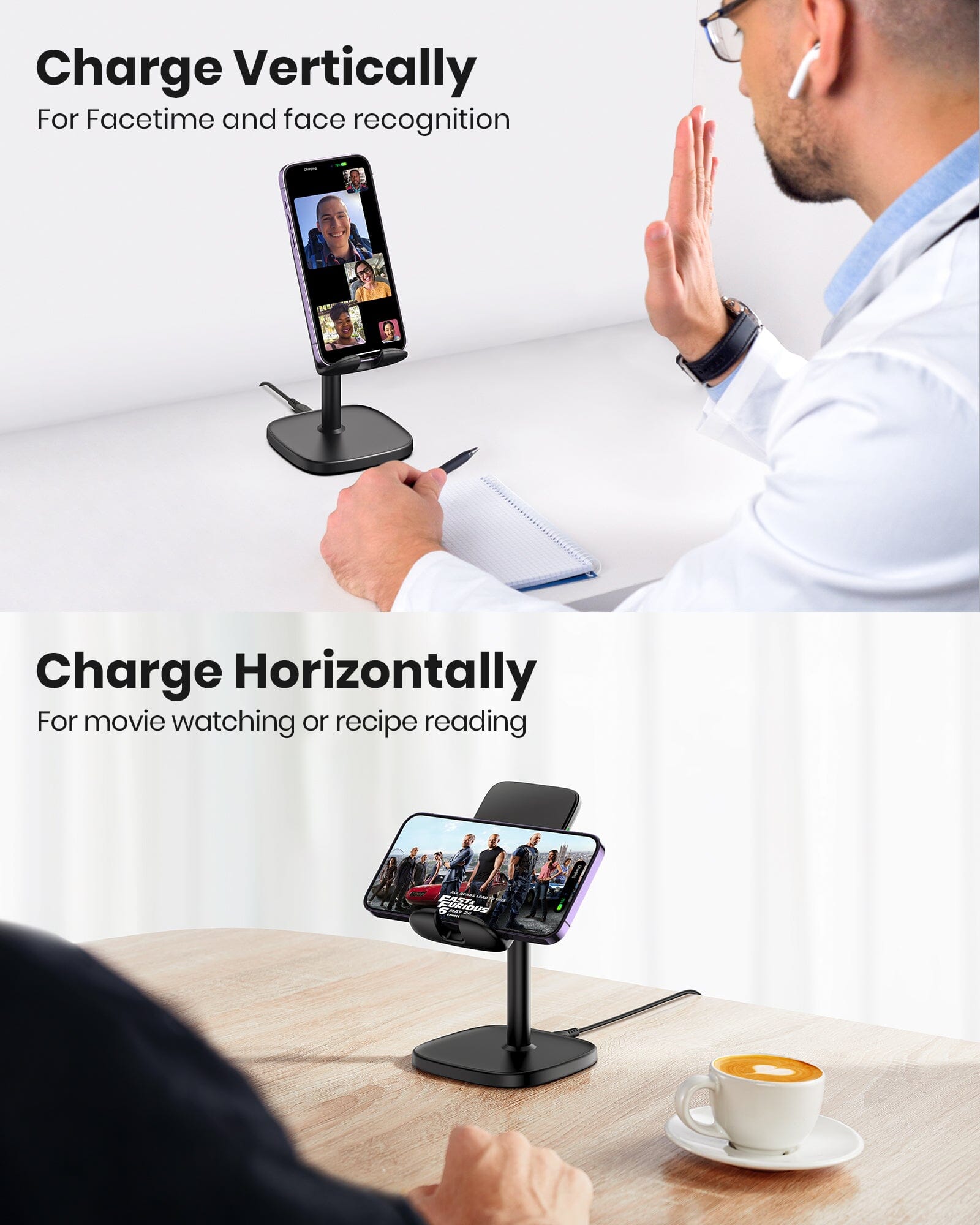 INIU I212 Adjustable 15W Fast Wireless Charger