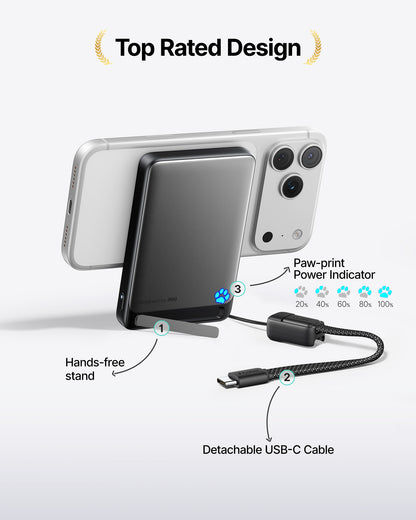 INIU SnapGo P73 Qi2 15W Magnetische Slim Powerbank | 10000mAh