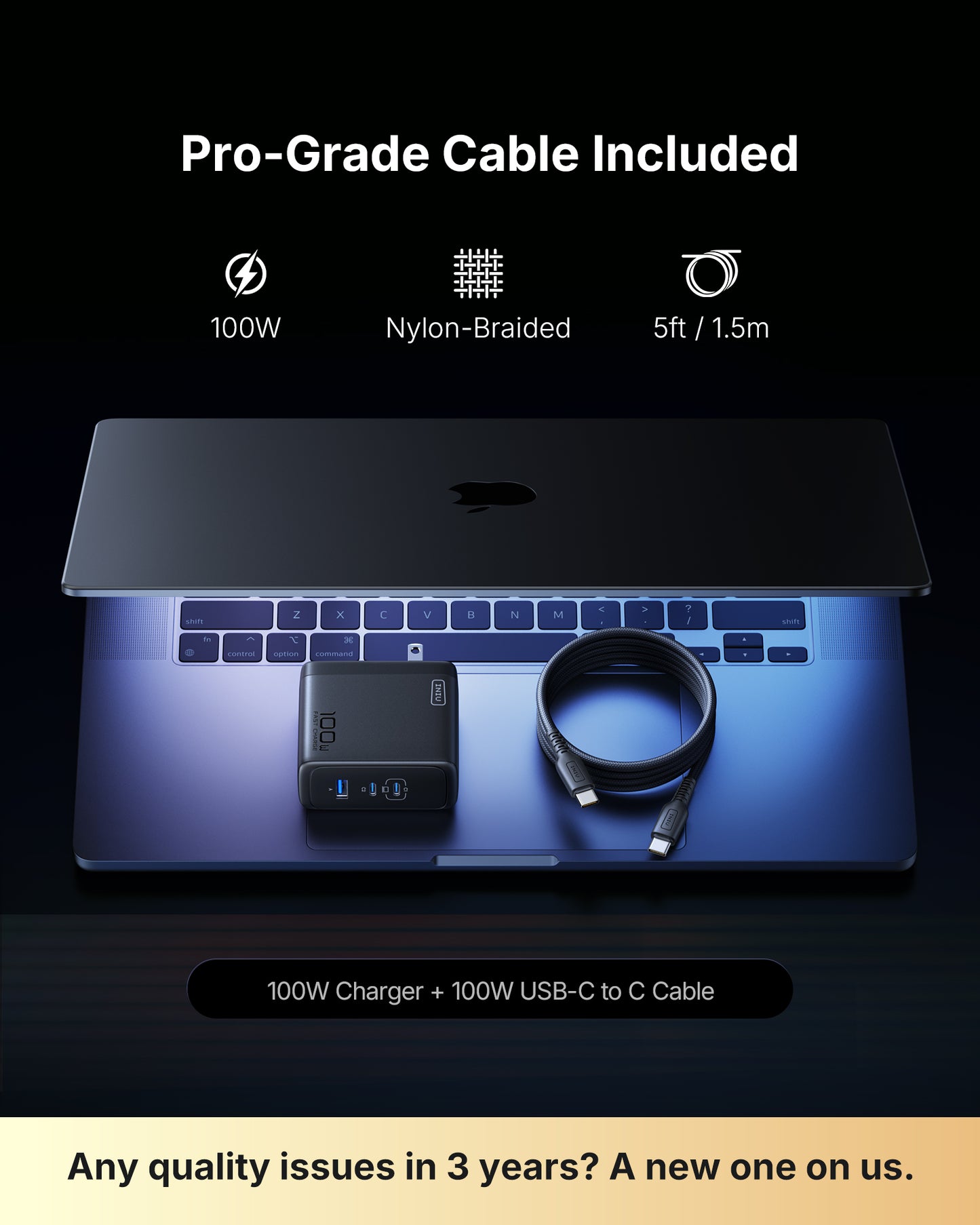 INIU A11 100W 三埠氮化鎵充電器