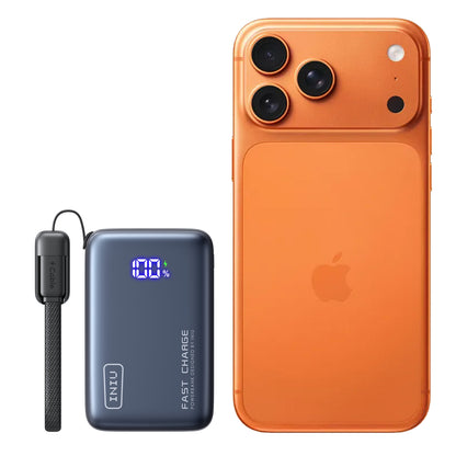 INIU Chargeur portable, batterie externe de 10 000 mAh PD 45 W, format de paume