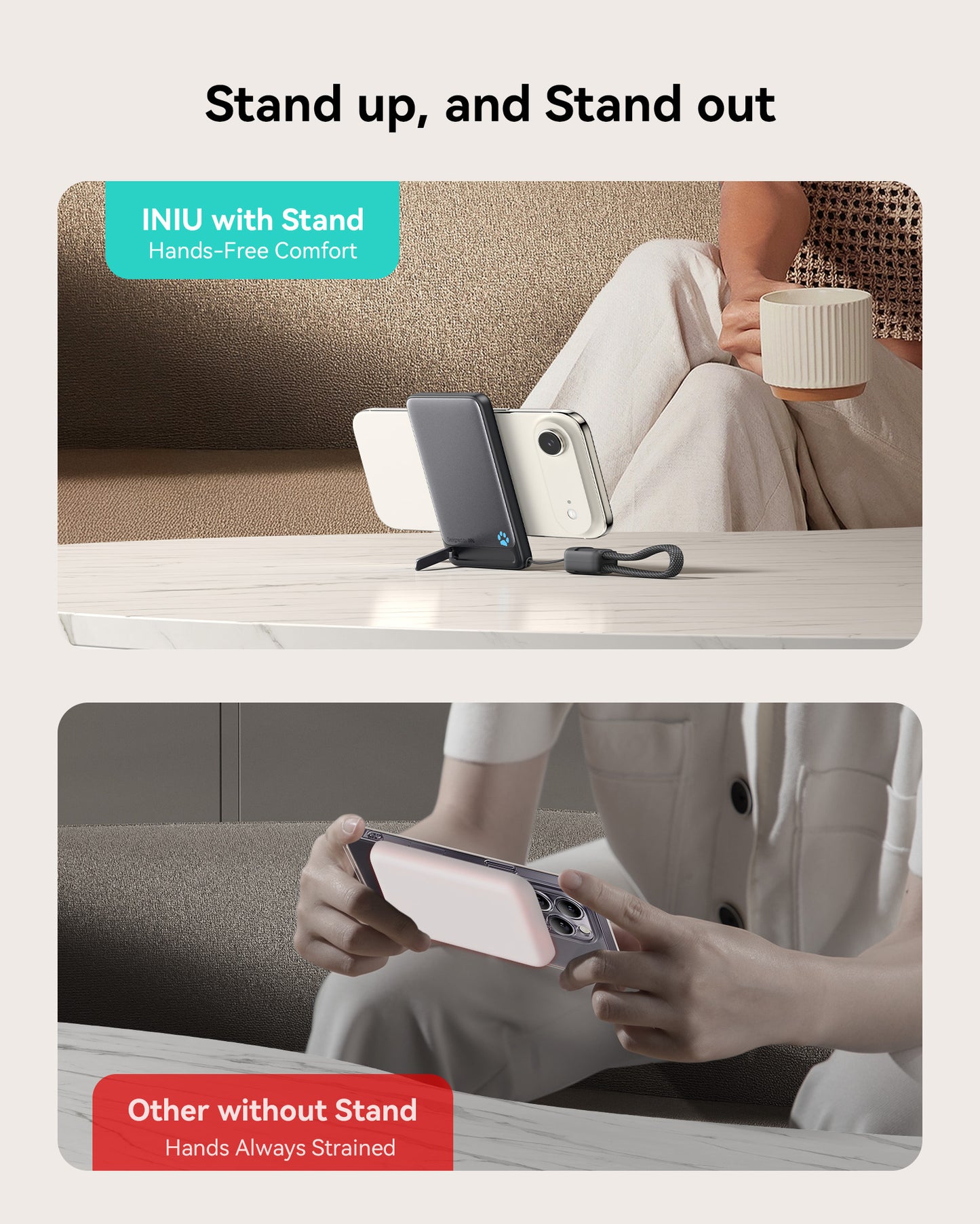 Banco de energía INIU SnapGo P71-E1 Magsafe Qi2 de 15 W, el más delgado de 5000 mAh