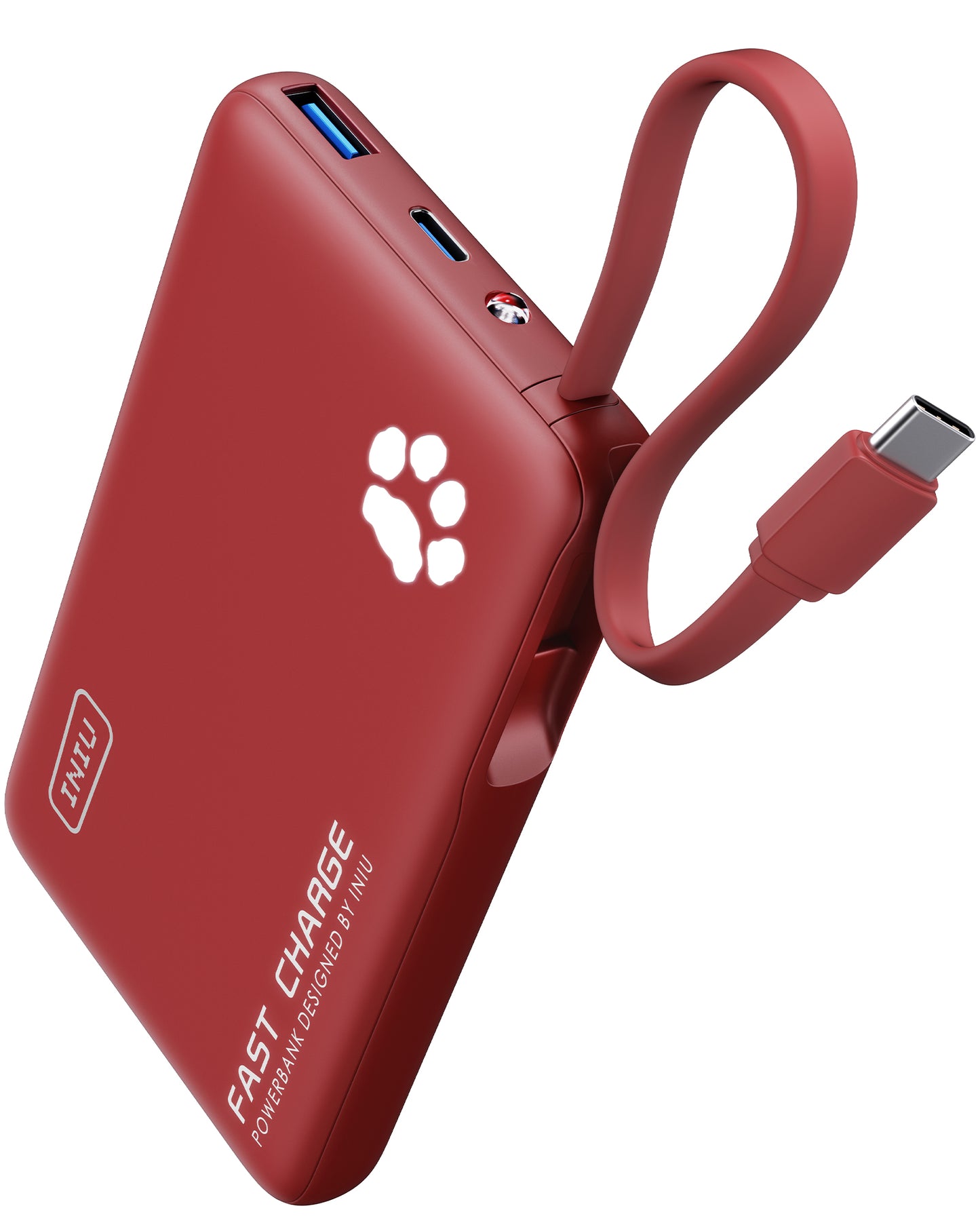 INIU Pawsible P41L-E1 Power Bank with Build in Cable Slimmest 20W 10000mAh