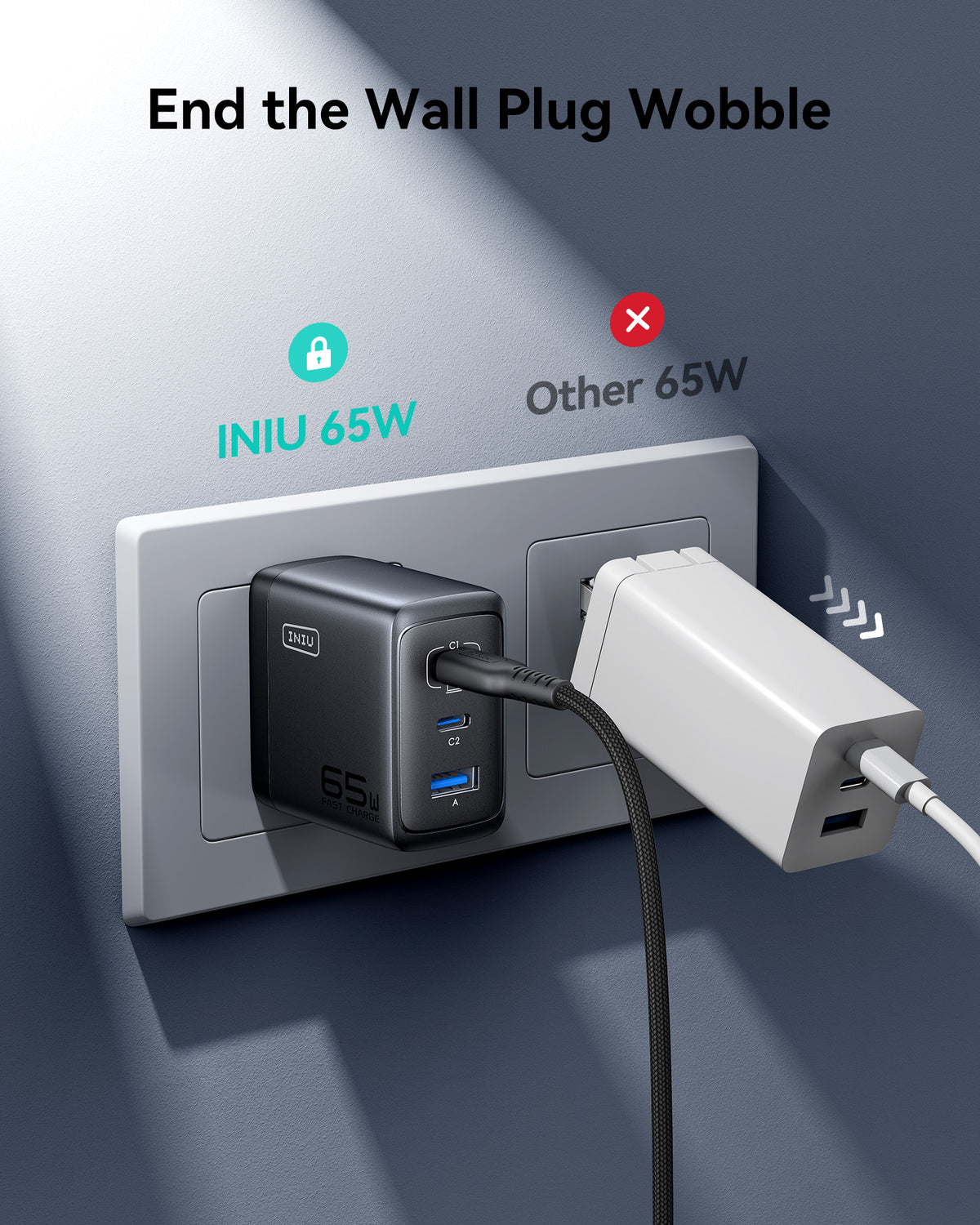 INIU クーガーA21 65W GaN充電器