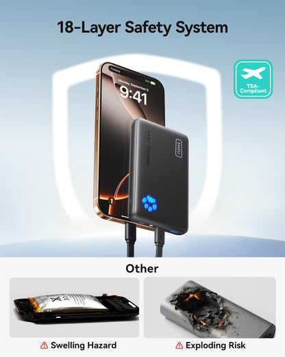 INIU Batterie externe Pawsible P41, charge rapide, 45 W, 10 000 mAh