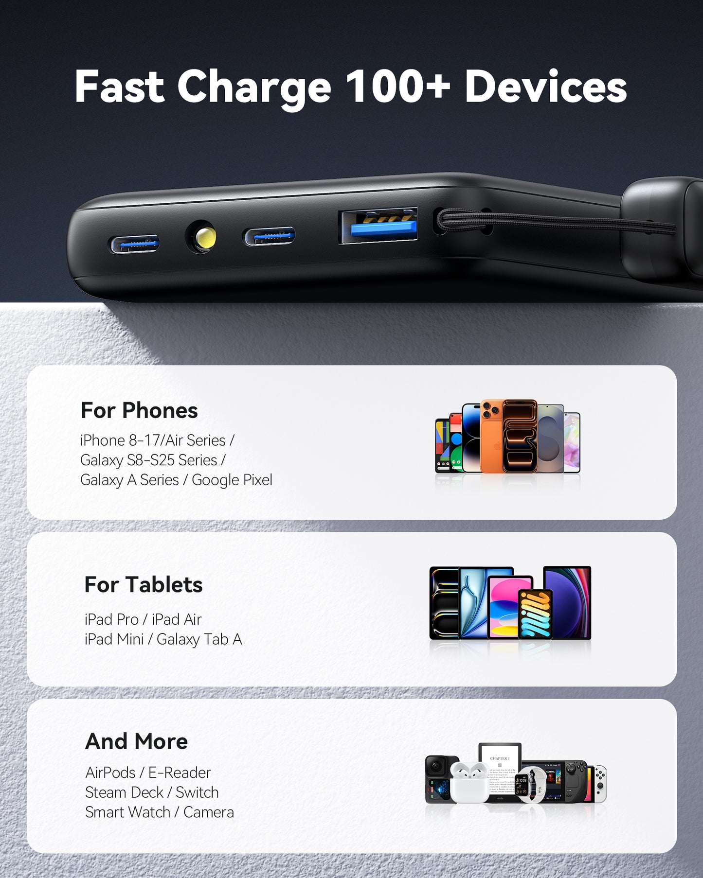 INIU Banco de energía Pawsible P41, carga rápida, 45 W, 10 000 mAh