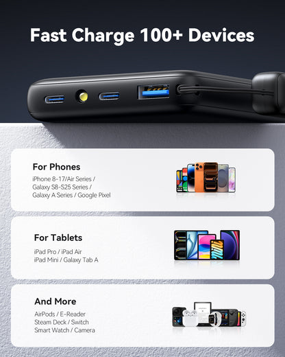 INIU Banco de energía Pawsible P41, carga rápida, 45 W, 10 000 mAh