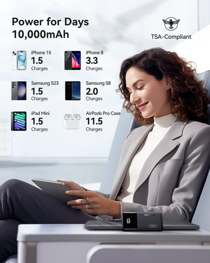 Batterie externe INIU B6 10 000 mAh 22, 5 W avec support intégré