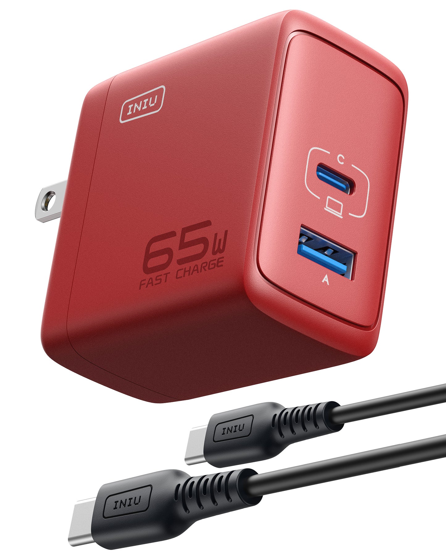 INIU I625 65W USB A C-Anschlüsse Wand ladegerät, GaN-Materialien