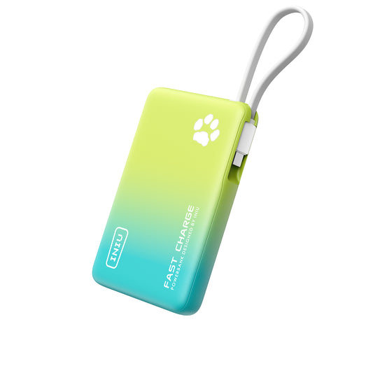 INIU Pawsible P41L-E2 Power Bank with Build in Cable Slimmest 45W 10000mAh