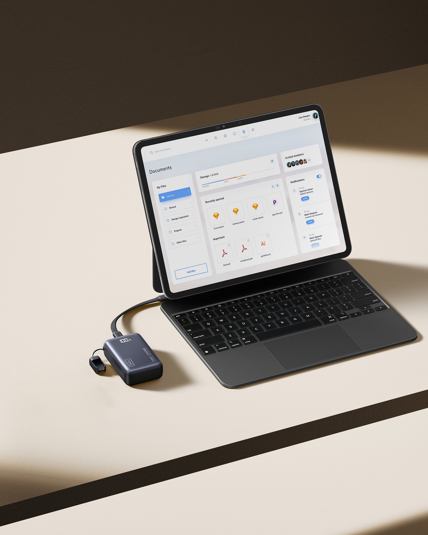 INIU Chargeur portable, batterie externe de 10 000 mAh PD 45 W, format de paume