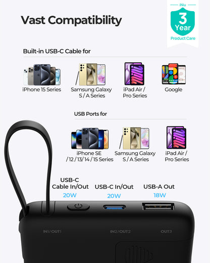 INIU Carry P61L-E1 Power Bank 20W 10000mAh