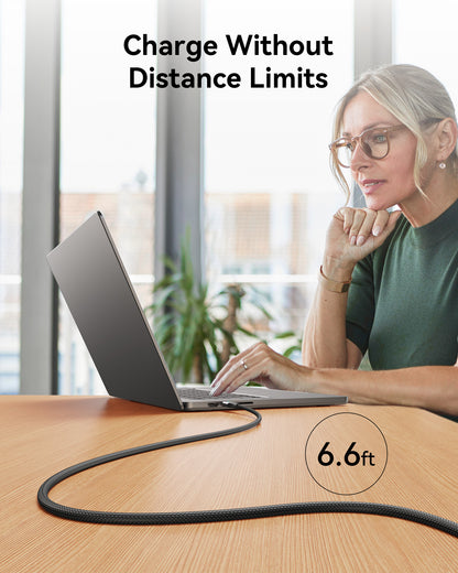 INIU D7CC USB C to C Cable 240W (6.6ft, 2-Pack)