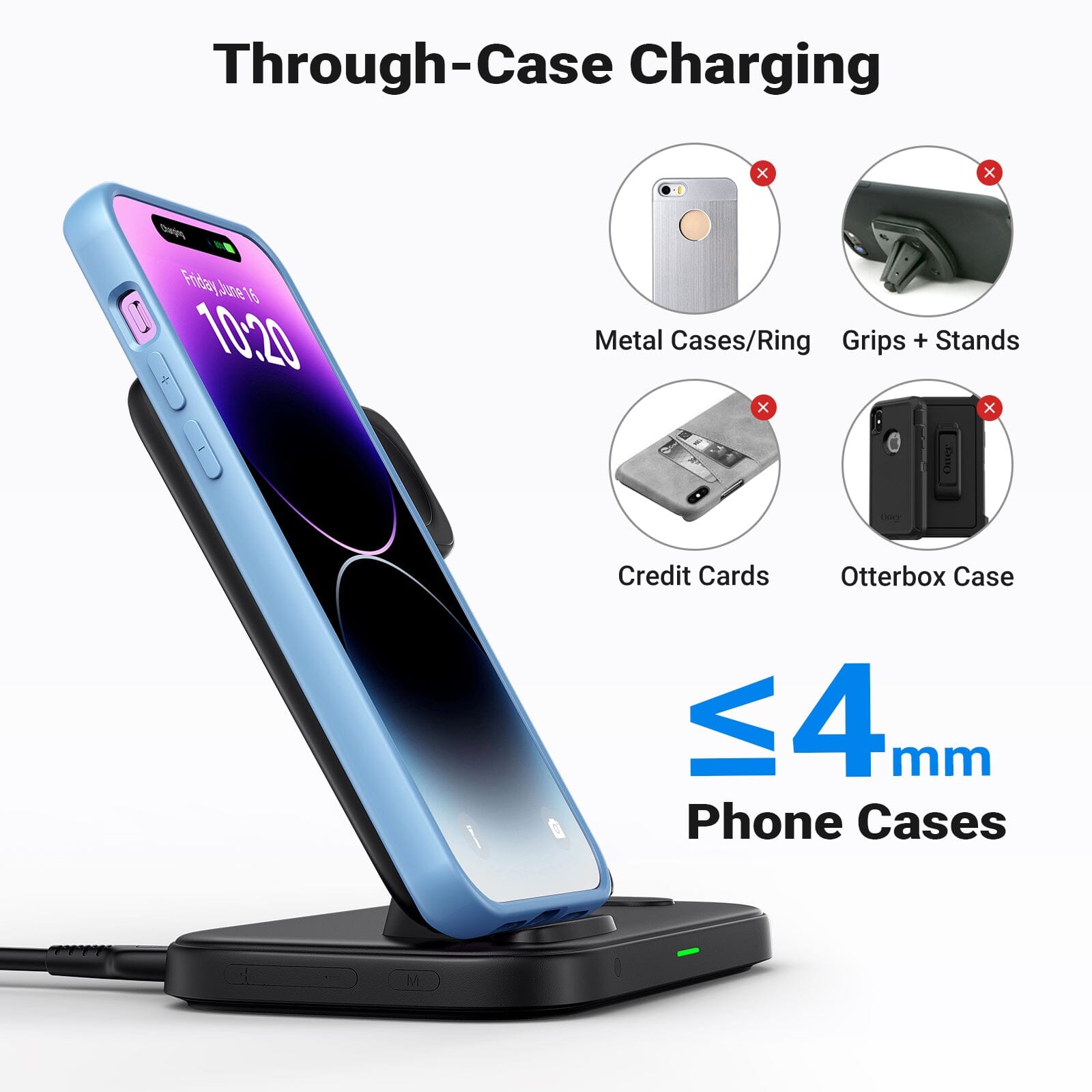 INIU I220 Qi-Certified 3 In 1 Fast Wireless Charger