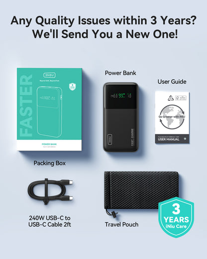 INIU Cougar P64-E1 Power Bank Najszybszy 140 W 25000 mAh