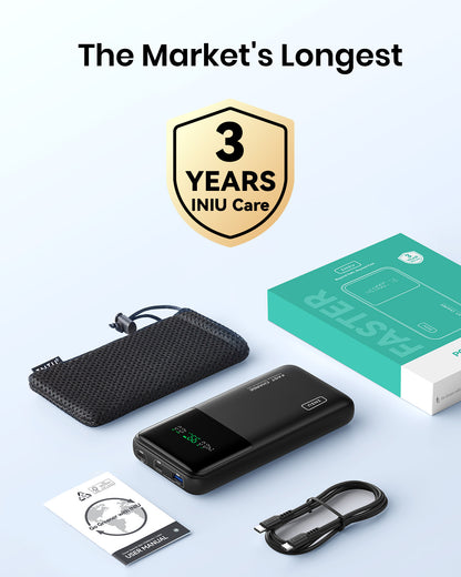 INIU B64 140W 27.000 mAh, carga rápida 1.000 + dispositivos, salida máxima de 140W desde un puerto