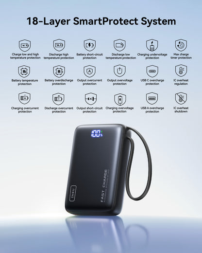 INIU Chargeur portable, batterie externe compacte 20 000 mAh PD 20 W