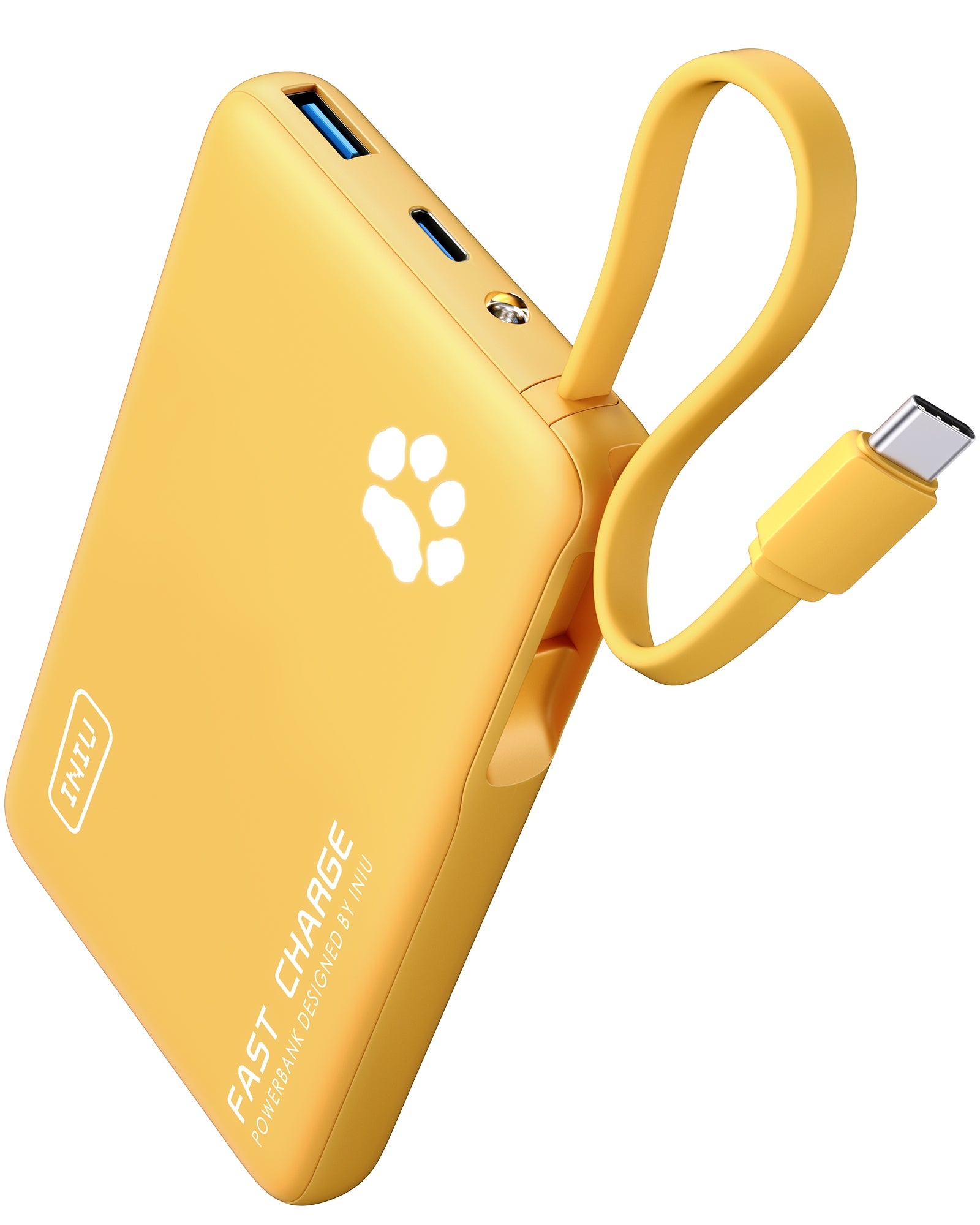 [New] INIU Pawsible P41L-E1 Power Bank with Build in Cable Slimmest 20W 10000mAh