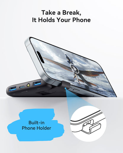 Batterie externe INIU B6 10 000 mAh 22, 5 W avec support intégré