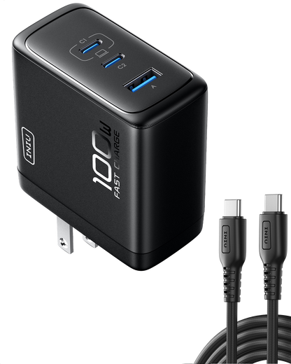 INIU Cargador GaN de 3 puertos A11 de 100 W