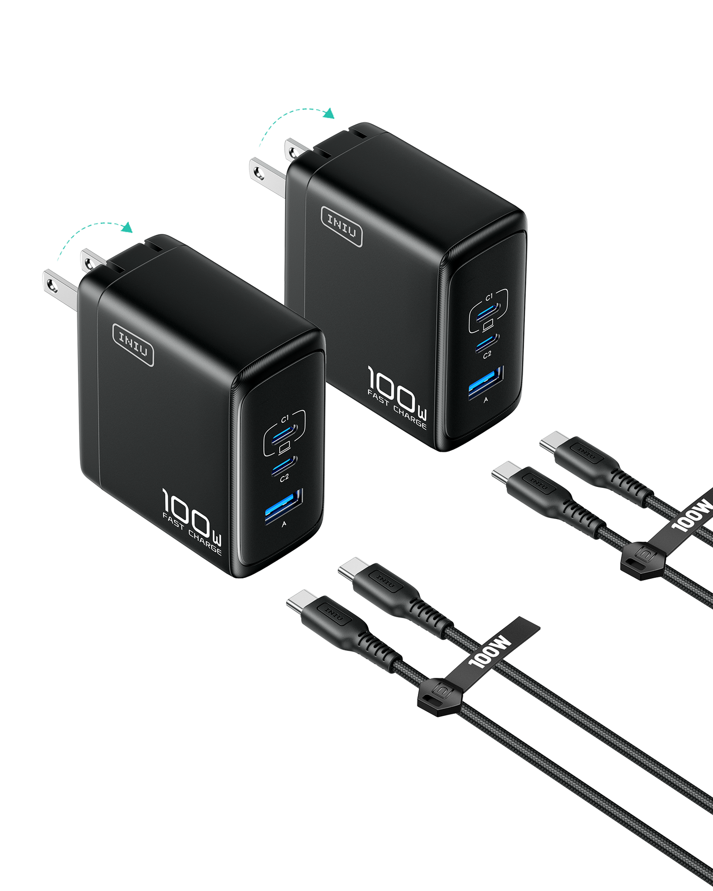 INIU A11 100W 3-Port GaN Charger