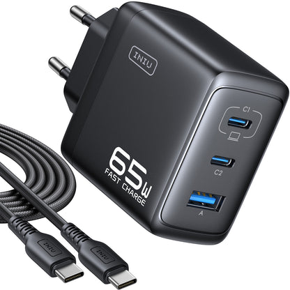 INIU A21-E1 65W 3-Port GaN Charger