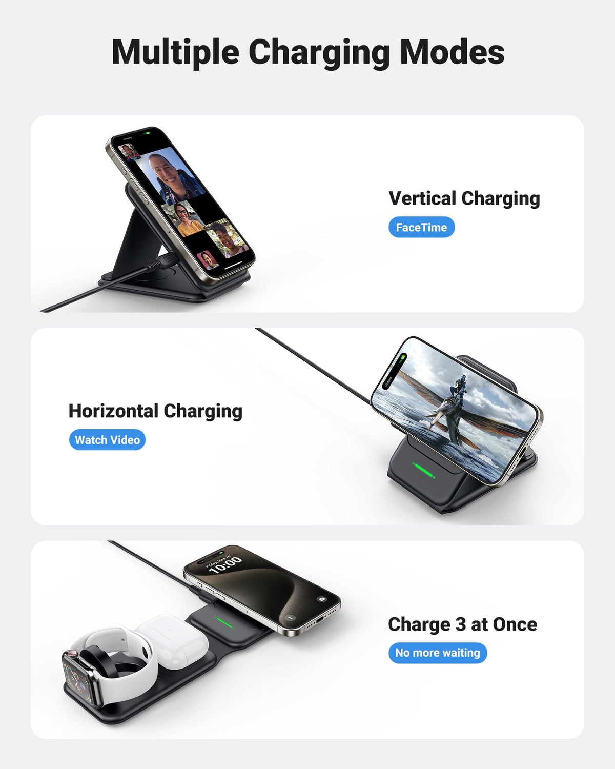 Black Friday deal: INIU 3-in-1 wireless charger powers iPhone, AirPods, Apple Watch. Multi-device charging on sale.