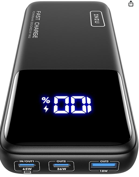 INIU Banco de energía B62 20000 mAh 65 W
