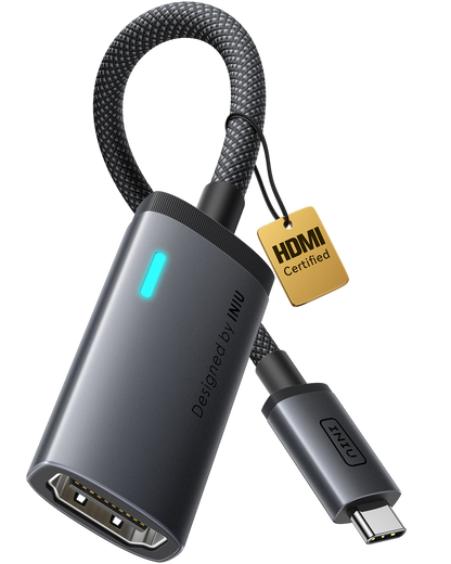 INIU C60 USB-C to HDMI Adapter 4K 60Hz for iPhone & MacBook