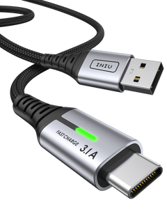 INIU D5C Nylon Braided USB-A to USB-C Cable 18W, Multi-Length