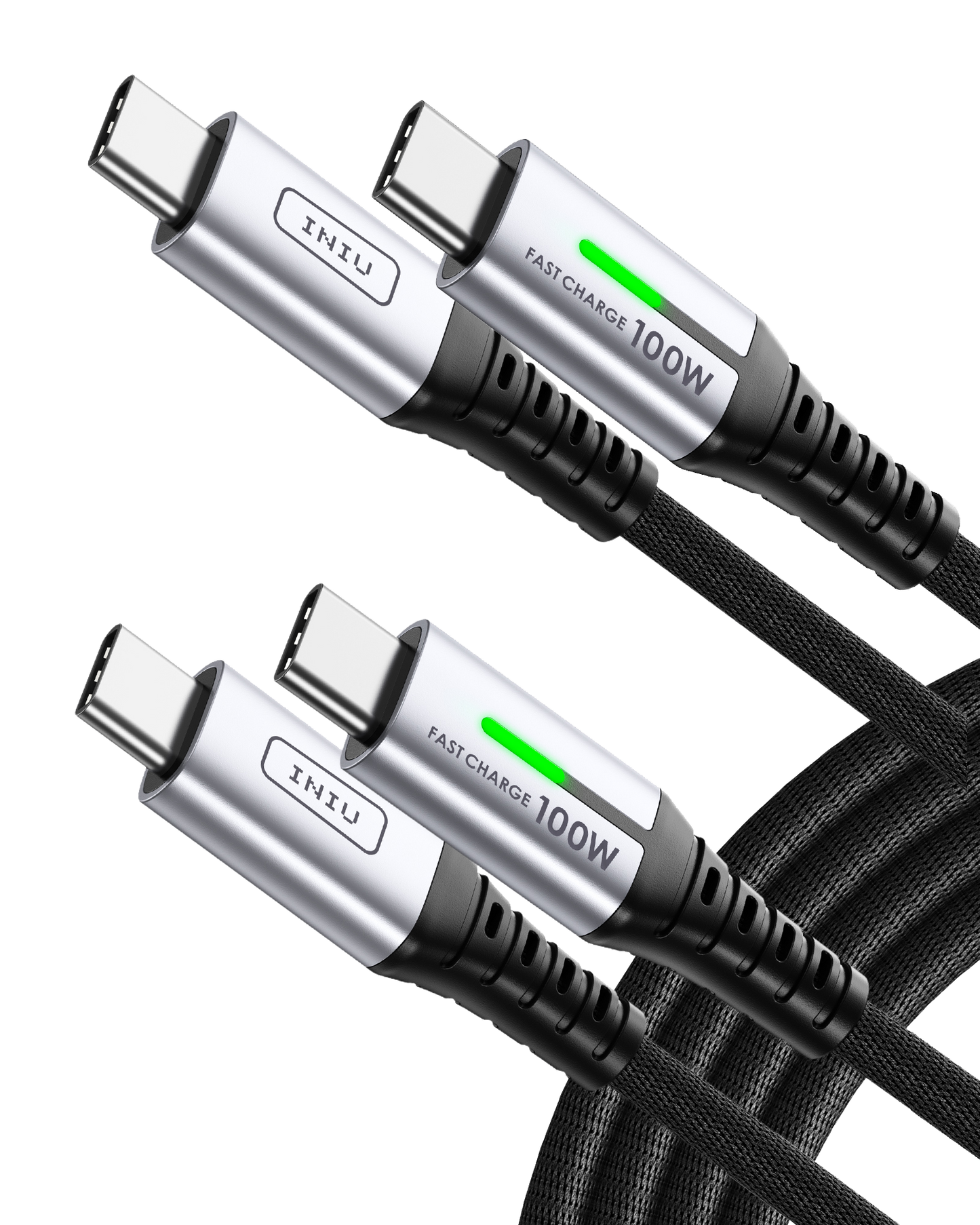 INIU D5CC USB C to C Cable 100W (6.6ft, 2-Pack)
