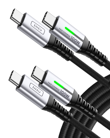 INIU D5CC USB C to C Cable 100W (6.6ft, 2-Pack)