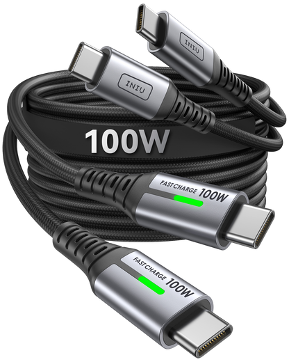 INIU D5CC 100W USB C to C Cable (3.3ft, 2-Pack)
