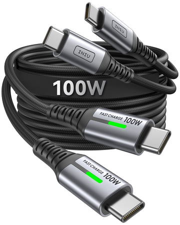 INIU D5CC 100W USB C to C Cable (6.6ft, 2-Pack)