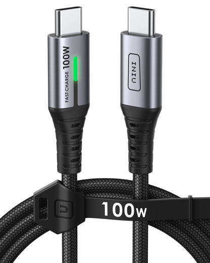 INIU Câble USB C vers C D5CC 100 W noir (2 m, 1 unité) 