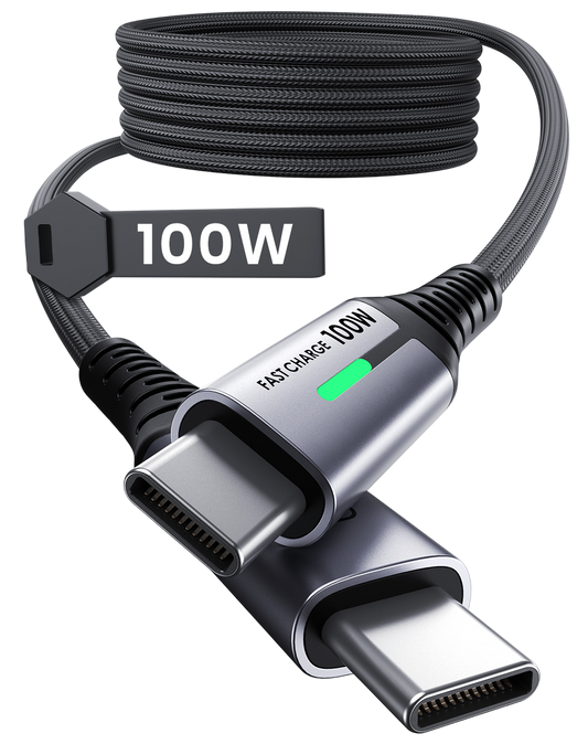 INIU D5CC 100W USB C 轉 C 線（6.6 英尺，1 條裝）