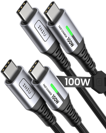 INIU D5CC 100W USB C to C Cable (3.3ft, 2-Pack)