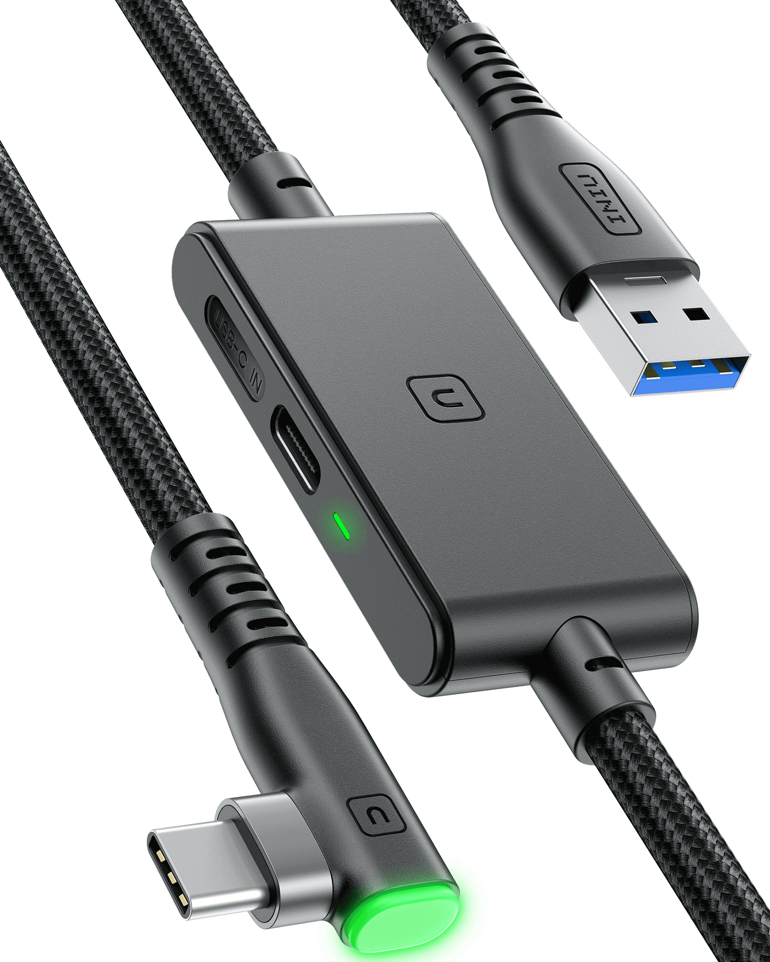 INIU DI401 VR Link Cable, USB-C to USB-A with separate charging port for Oculus Quest 3/2/Pro