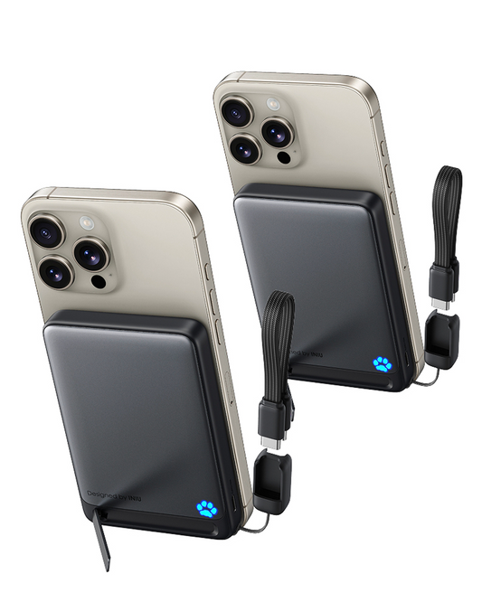 INIU Chargeur sans fil SnapGo P73-E1 Qi2 15 W 10 000 mAh (lot de 2) 