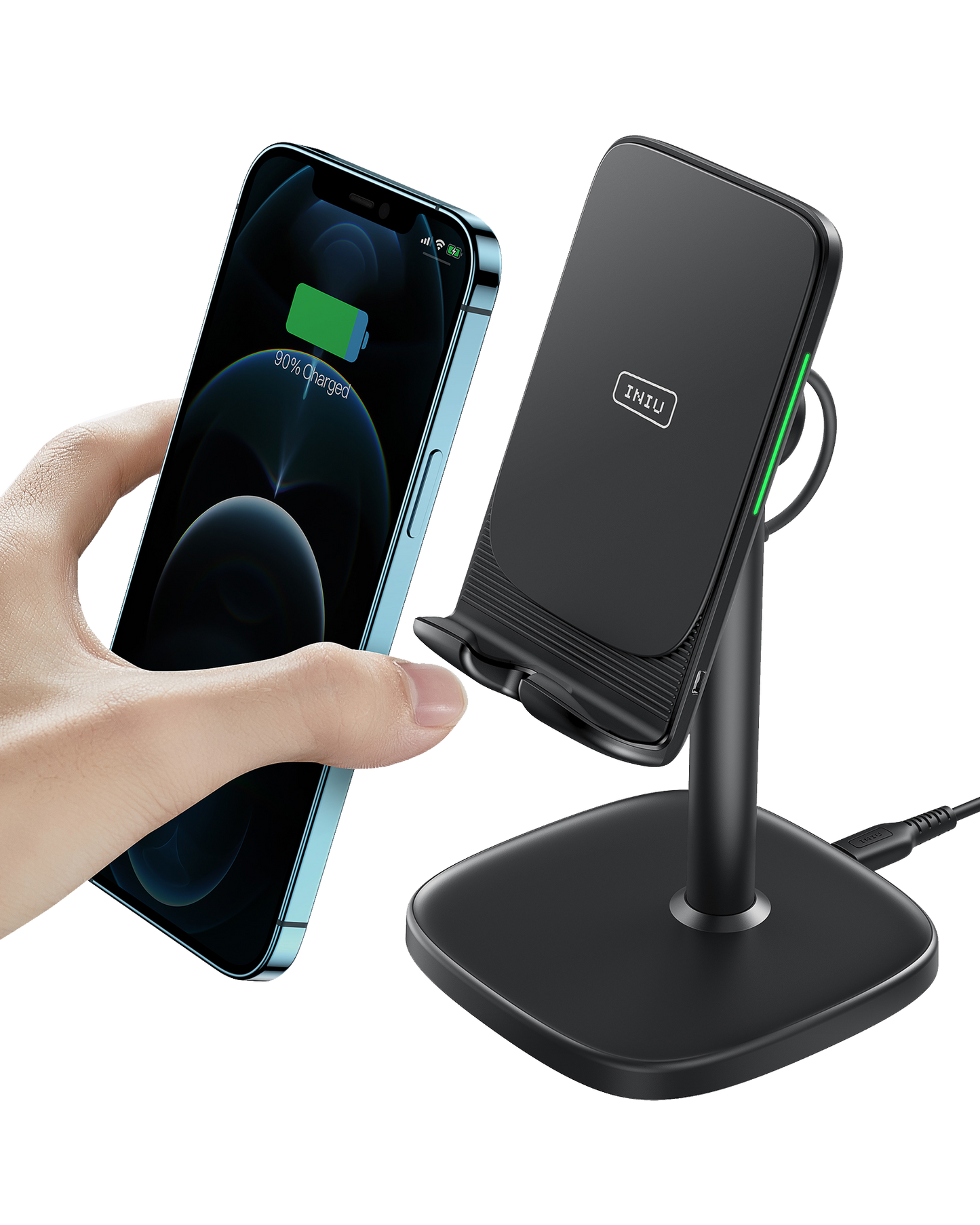 INIU I212 Adjustable 15W Fast Wireless Charger