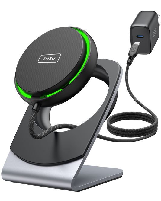El cargador de INIU WI213 Magsafe, 15W ayuna carga con el ventilador