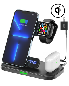 INIU 3-in-1 Wireless Charger 15W, for iPhone Apple Watch AirPods