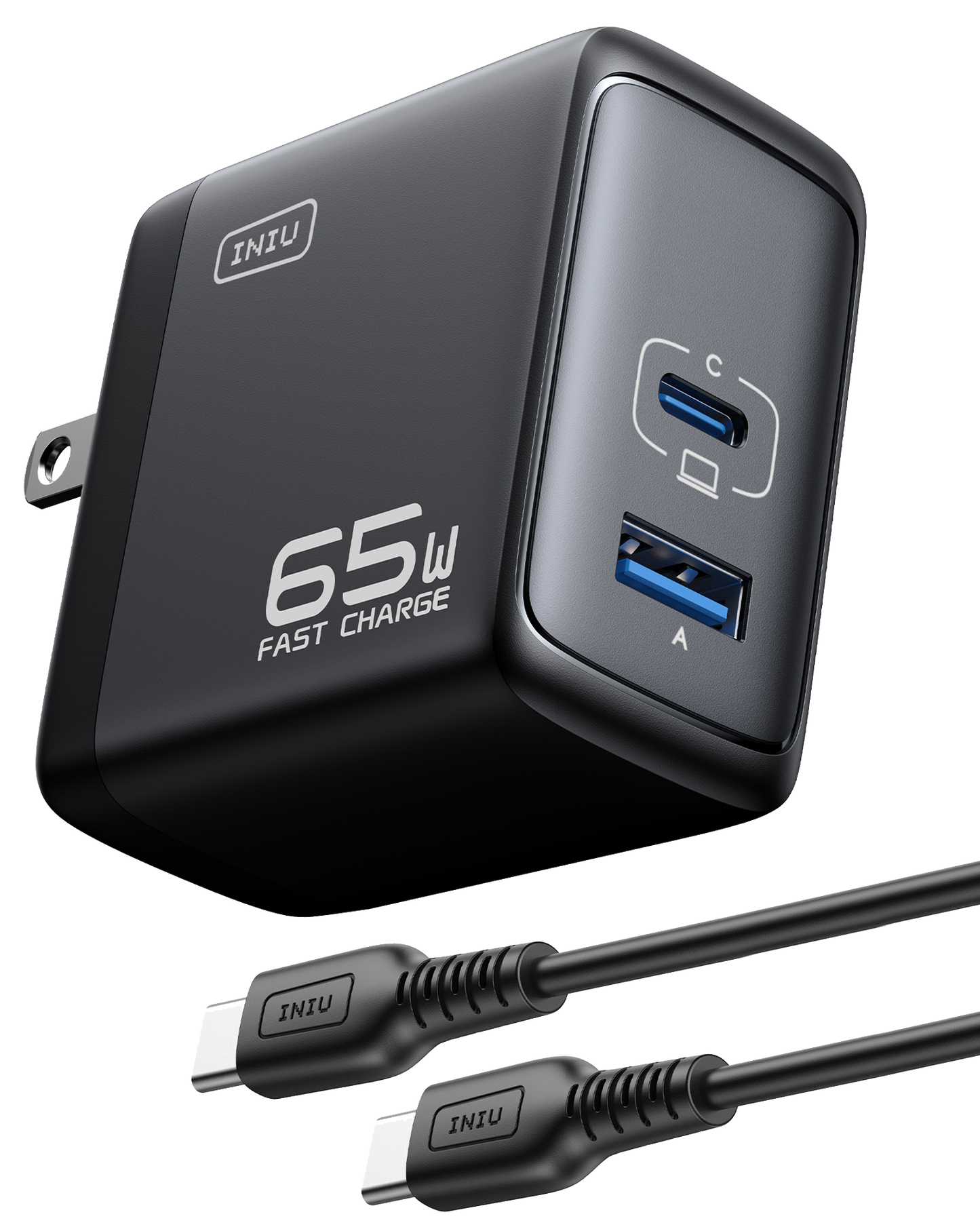 INIU I625 65W USB A C-Anschlüsse Wand ladegerät, GaN-Materialien