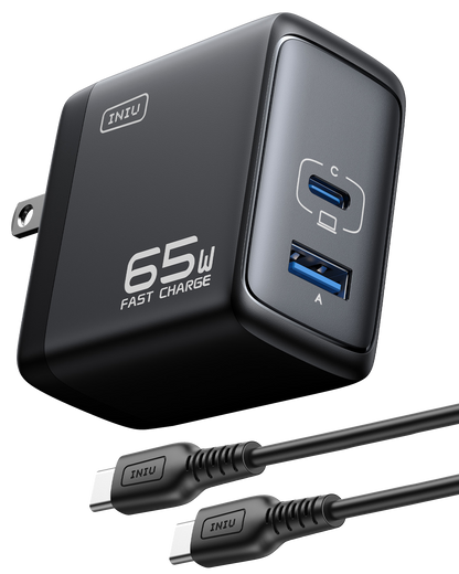 INIU I625 65W USB A C-Anschlüsse Wand ladegerät, GaN-Materialien