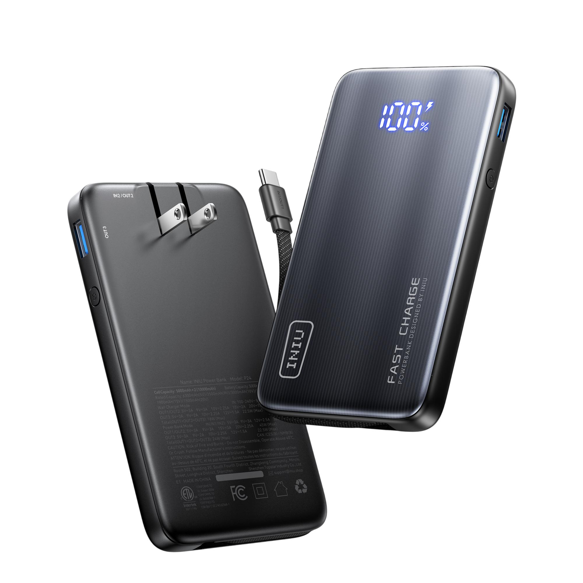 INIU Batterie externe Multi P24 45W 10000mAh