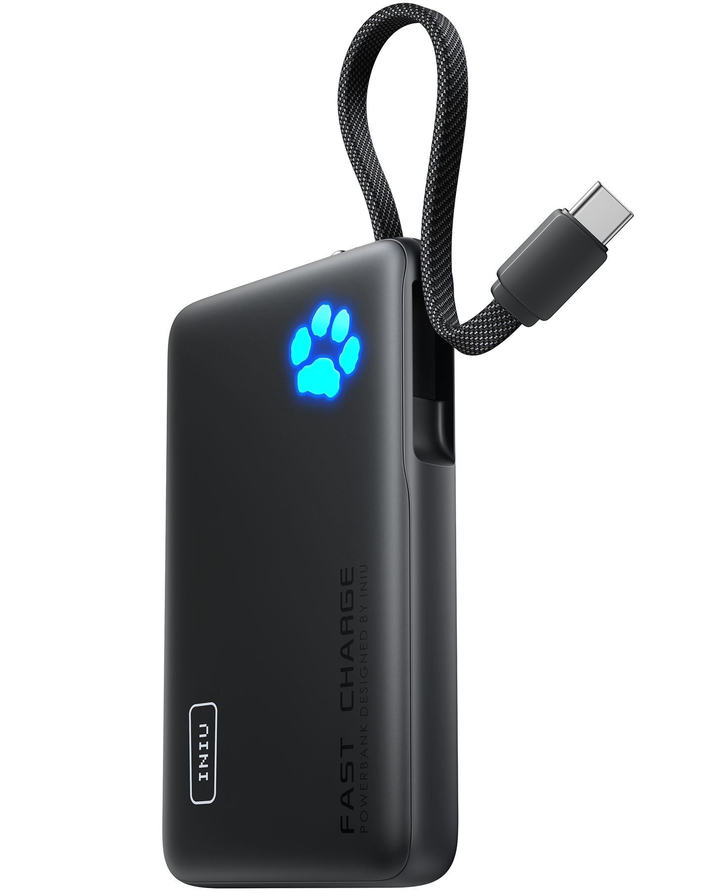 INIU Łapowaty P41L-E2 Power Bank z wbudowanym kablem, najcieńszy 45 W, 10000 mAh