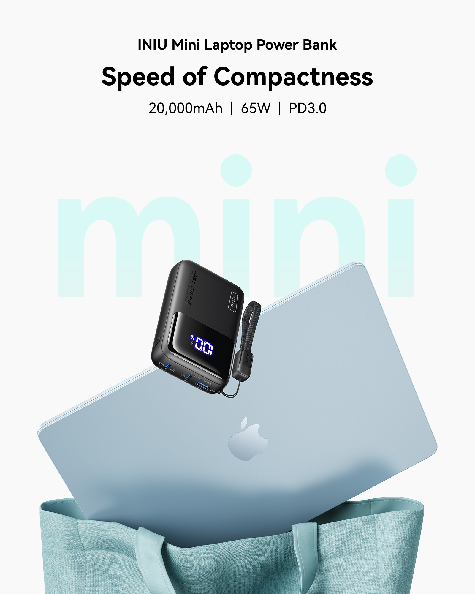 INIU | P62-E1 | Smallest 65W 20000mAh USB Fast Power Bank INIU | P62-E1 | Smallest 65W 20000mAh USB Fast Power Bank