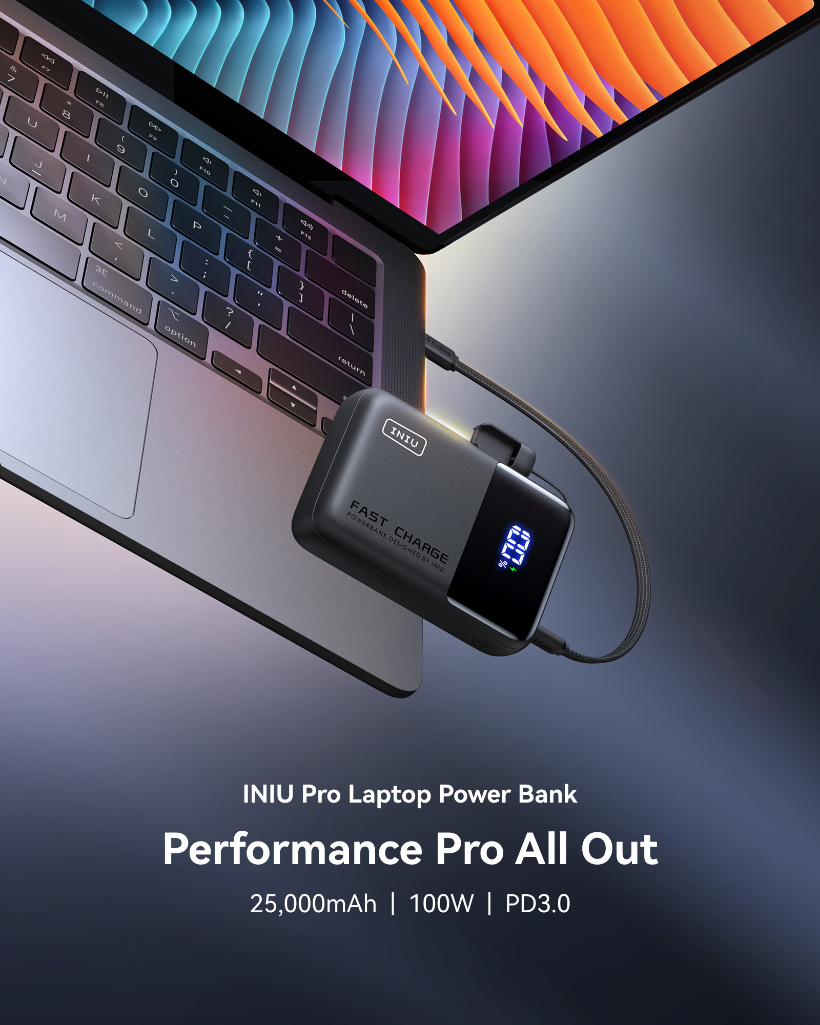 INIU | P63-E1 | 100W 25000mAh Fast Compact Power Bank