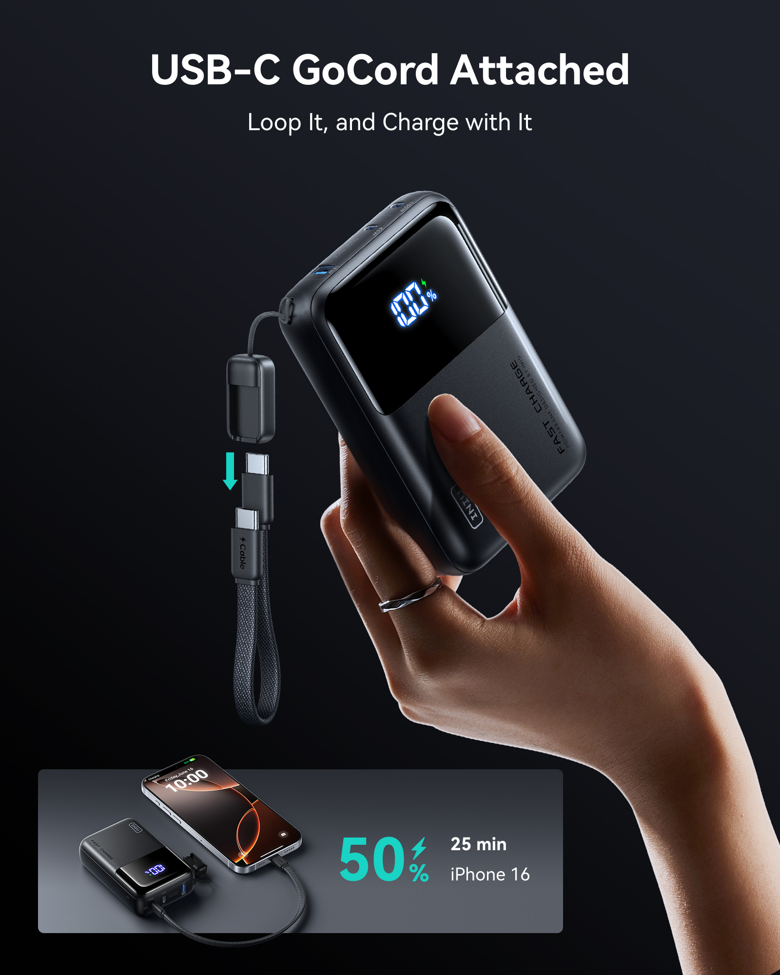 INIU Power Bank P63-E1 モバイルバッテリー INIU | P63-E1 | 100W 25000mAh Fast Compact Power Bank