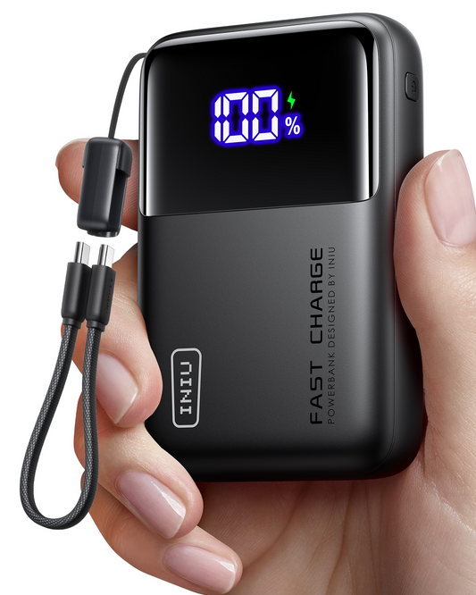 Banco de energía INIU Cougar P63-E1, el más pequeño, 100 W, 25 000 mAh