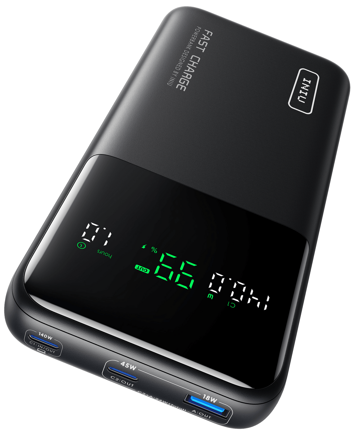 INIU 140W 25000mAh Power Bank. Black Friday deals for tech gifts. Fast charging for phones.